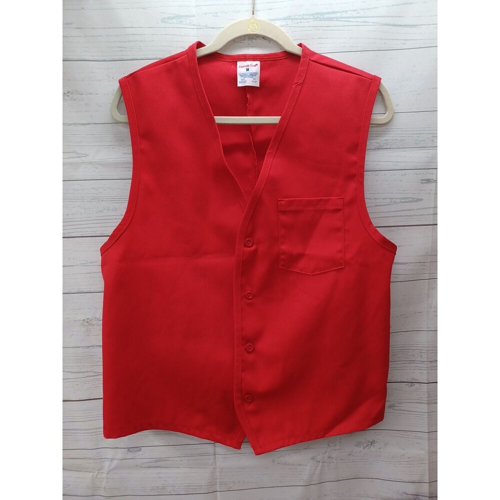 Vtg Unisex Work Vest Supermarket Grocery Store Employee Uniform Volunteer M - Picture 1 of 8
